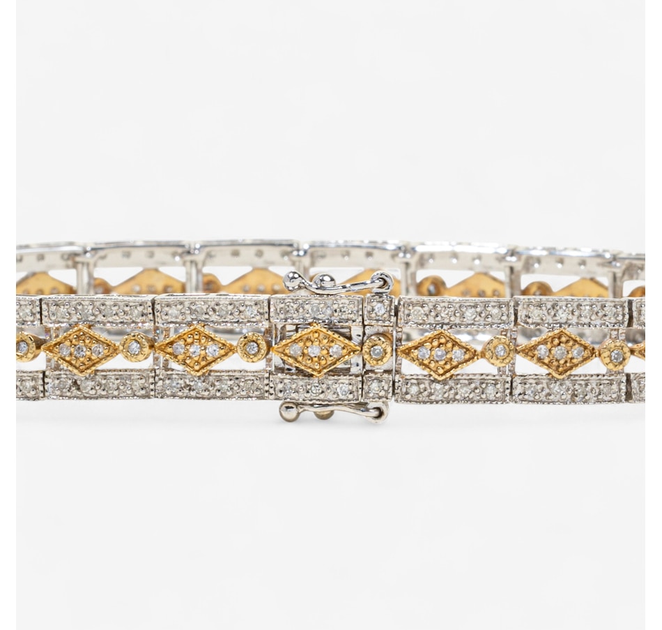 Image 747417_ALTMORE2.jpg, Product 747-417 / Price $4,295.00, 10K White and Rose Gold 1.16CTW Diamond Bracelet from Estate Originals on TSC.ca's Jewellery department