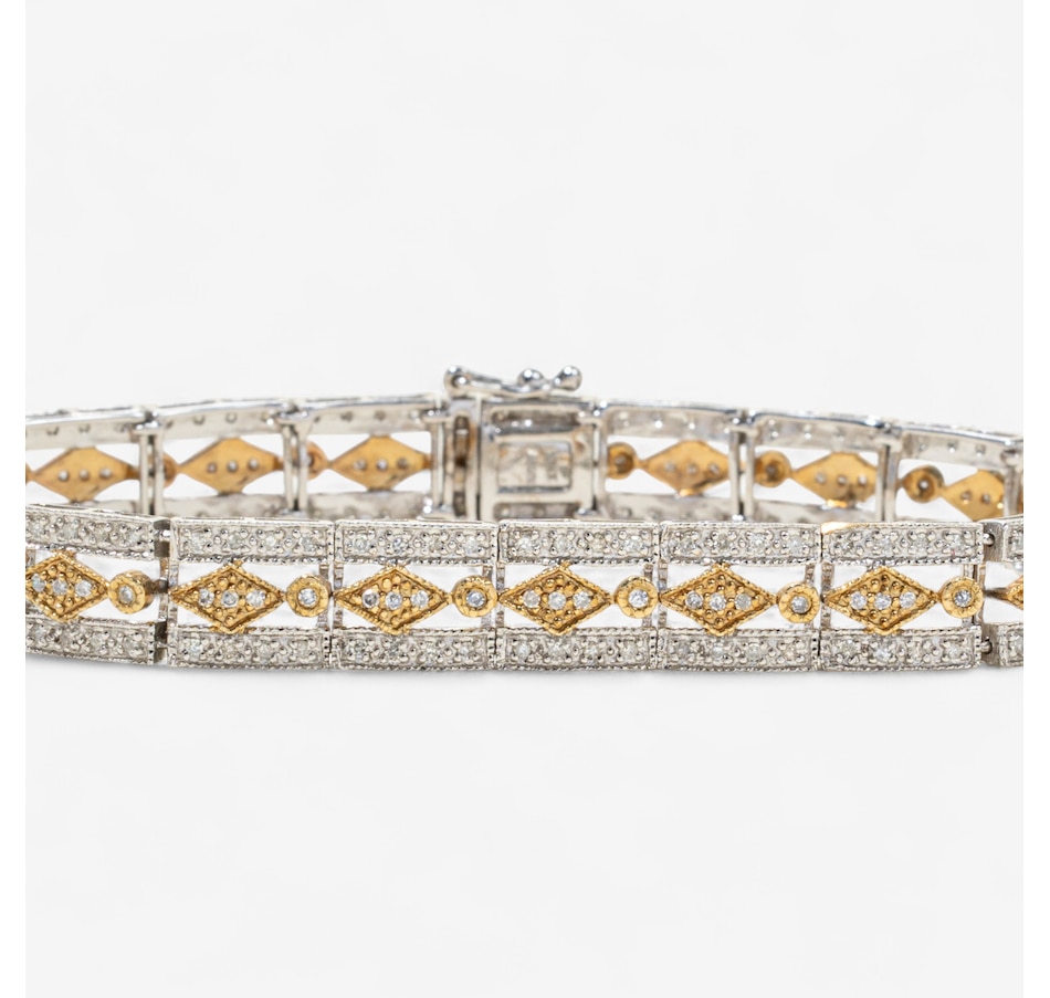 Image 747417_ALTMORE3.jpg, Product 747-417 / Price $4,295.00, 10K White and Rose Gold 1.16CTW Diamond Bracelet from Estate Originals on TSC.ca's Jewellery department