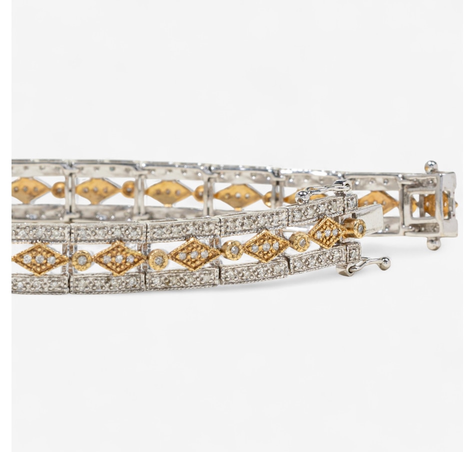 Image 747417_ALTMORE4.jpg, Product 747-417 / Price $4,295.00, 10K White and Rose Gold 1.16CTW Diamond Bracelet from Estate Originals on TSC.ca's Jewellery department