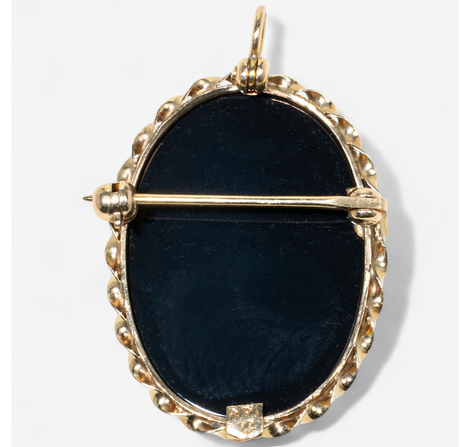 Image 747421_ALTMORE2.jpg, Product 747-421 / Price $1,295.00, 14KT Yellow Gold Blue Cameo Brooch/Pendant from Estate Originals on TSC.ca's Jewellery department