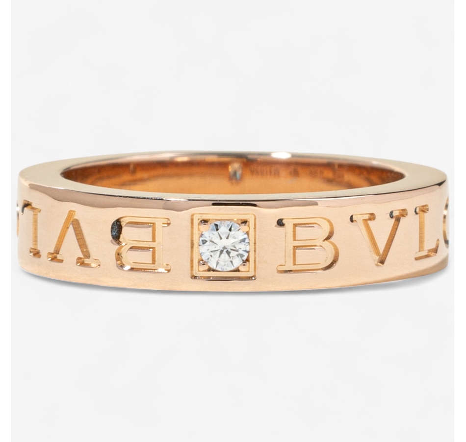 Image 747425.jpg, Product 747-425 / Price $2,895.00, 18K Rose Gold BVLGARI B.ZERO1 Diamond Band from Estate Originals on TSC.ca's Jewellery department