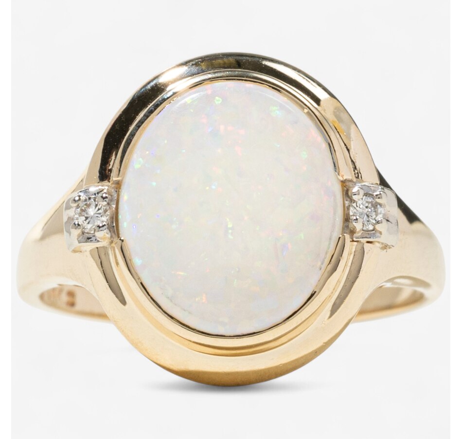 Image 747426.jpg, Product 747-426 / Price $1,495.00, 14K Yellow Gold Opal and Diamond Ring from Estate Originals on TSC.ca's Jewellery department