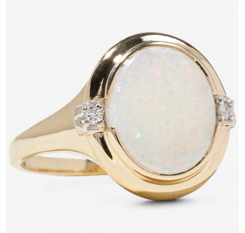 Image 747426_ALTMORE1.jpg, Product 747-426 / Price $1,495.00, 14K Yellow Gold Opal and Diamond Ring from Estate Originals on TSC.ca's Jewellery department