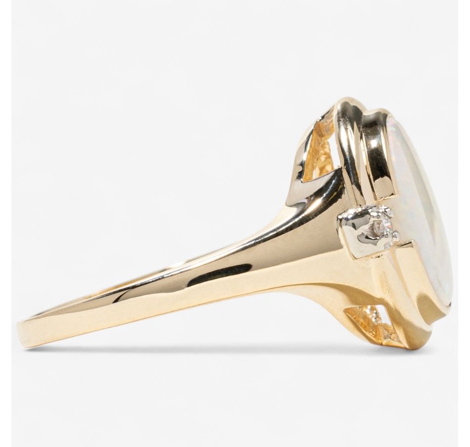 Image 747426_ALTMORE2.jpg, Product 747-426 / Price $1,495.00, 14K Yellow Gold Opal and Diamond Ring from Estate Originals on TSC.ca's Jewellery department
