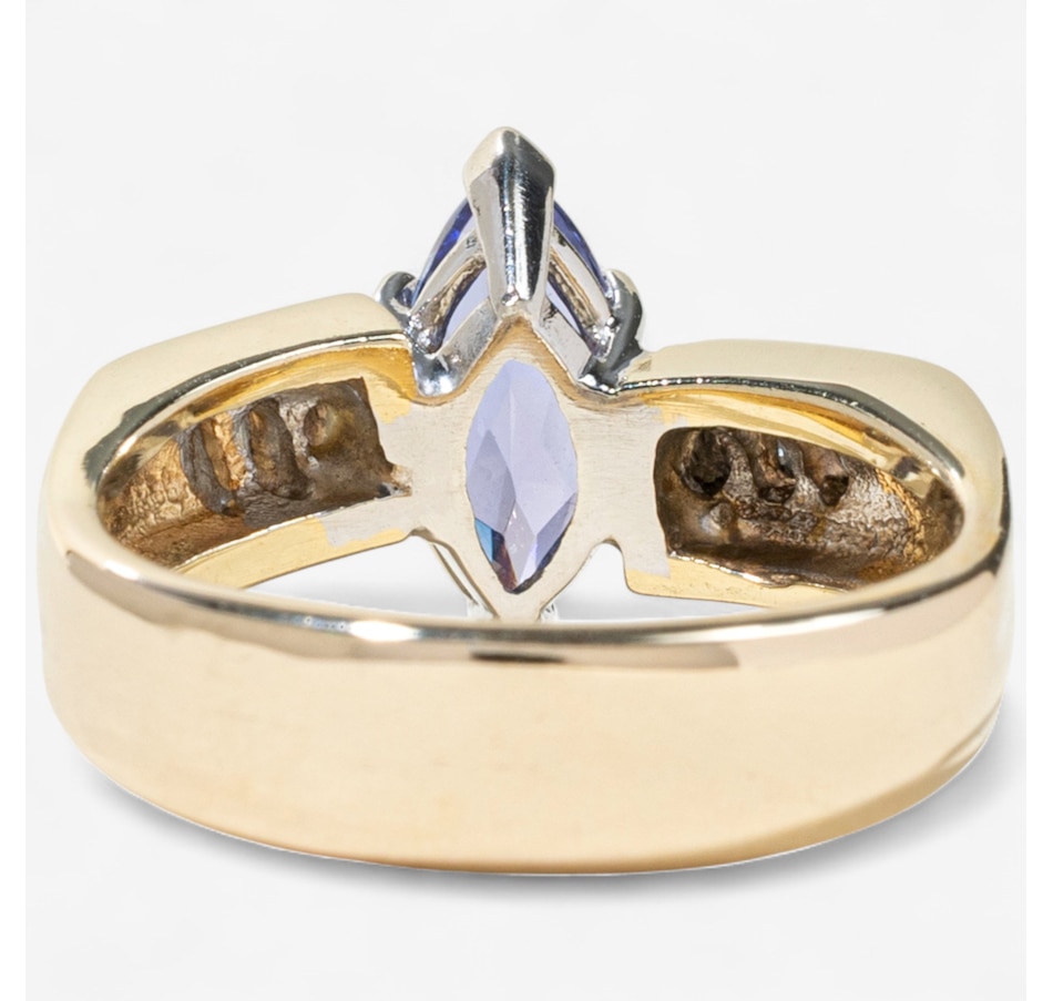 Image 747430_ALTMORE3.jpg, Product 747-430 / Price $2,895.00, 14K Yellow and White Gold 1.12 Carat Tanzanite and Baguette Diamond Ring from Estate Originals on TSC.ca's Jewellery department