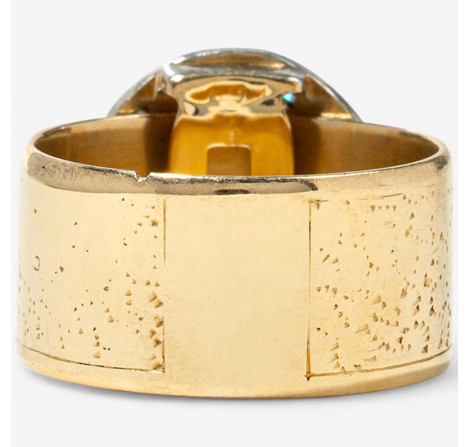 Image 747432_ALTMORE3.jpg, Product 747-432 / Price $4,295.00, 18K Yellow and White Gold Diamond-Set Buckle Motif Ring from Estate Originals on TSC.ca's Jewellery department