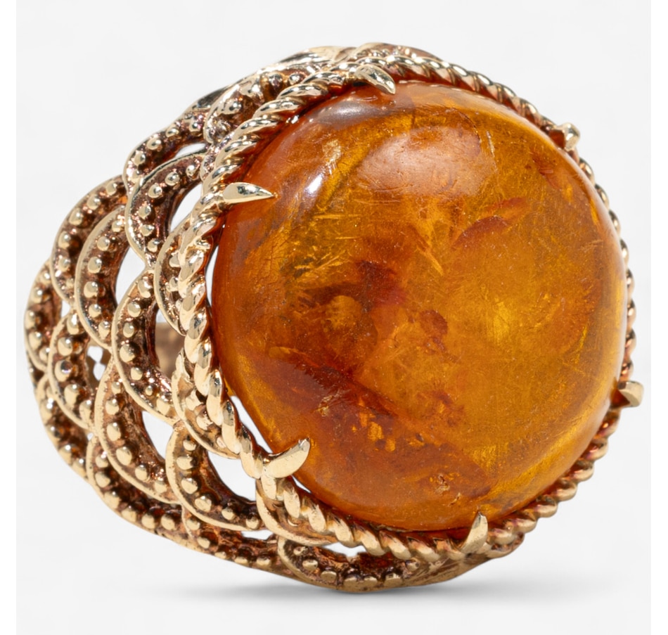 Image 747433_ALTMORE1.jpg, Product 747-433 / Price $895.00, 10K Yellow Gold Amber Ring from Estate Originals on TSC.ca's Jewellery department