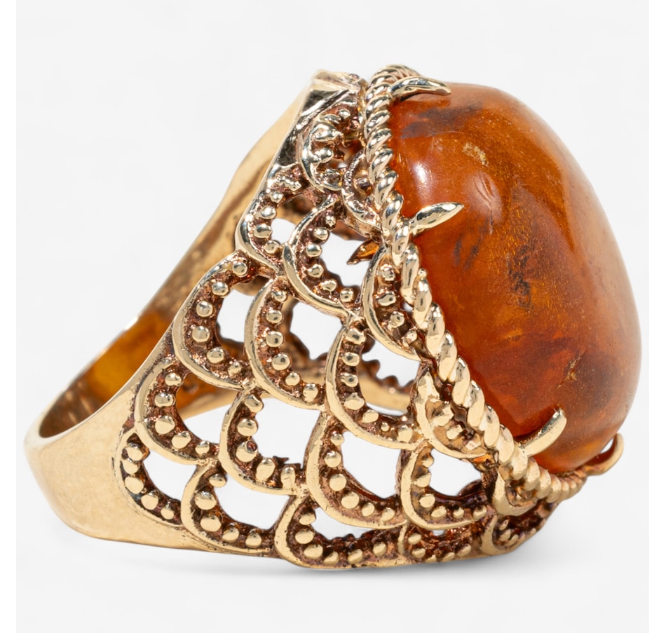 Image 747433_ALTMORE2.jpg, Product 747-433 / Price $895.00, 10K Yellow Gold Amber Ring from Estate Originals on TSC.ca's Jewellery department