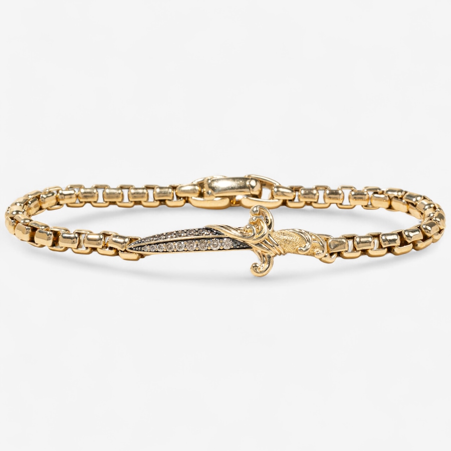 Image 747435_ALTMORE1.jpg, Product 747-435 / Price $8,995.00, 18K Yellow Gold DAVID YURMAN Diamond-Set Waves Dagger Bracelet from Estate Originals on TSC.ca's Jewellery department