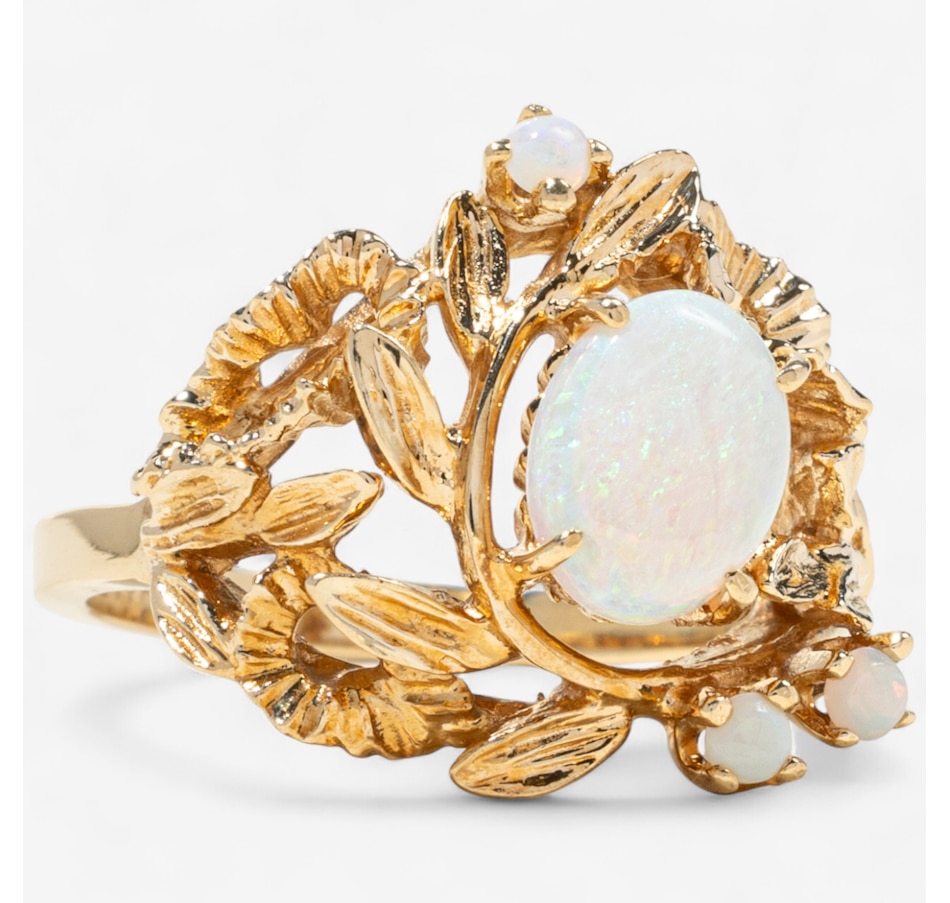 Image 747440_ALTMORE1.jpg, Product 747-440 / Price $1,995.00, 14K Yellow Gold Foliate Design Opal Ring from Estate Originals on TSC.ca's Jewellery department