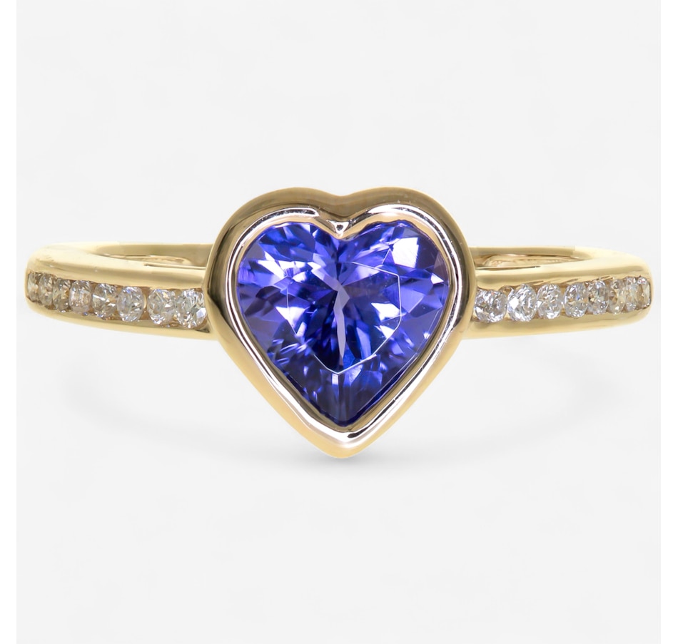 Image 747461.jpg, Product 747-461 / Price $2,299.99, Cirari 14K Yellow Gold Heart-Shaped Tanzanite and Diamond Ring from Cirari on TSC.ca's Jewellery department