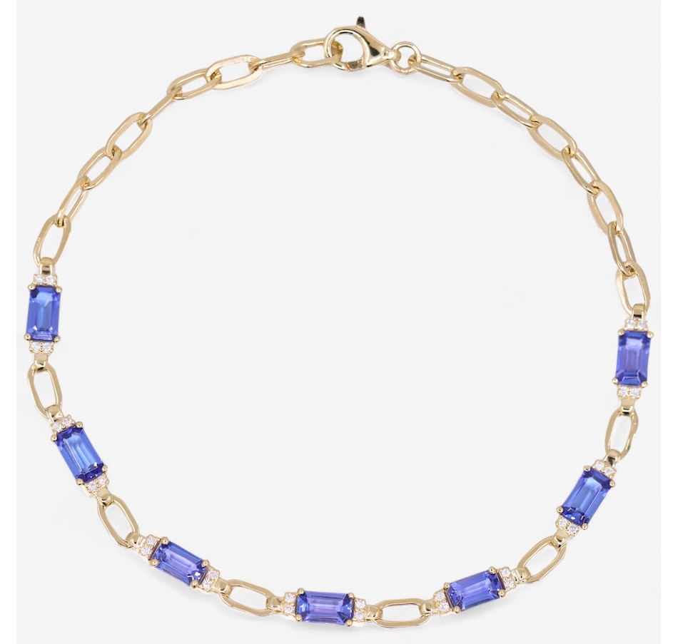 Image 747468.jpg, Product 747-468 / Price $2,199.99, Cirari 14K Yellow Gold Tanzanite & Diamond Bracelet from Cirari on TSC.ca's Jewellery department