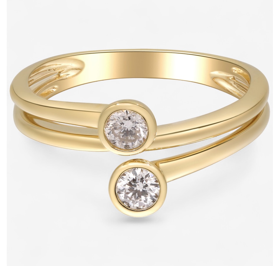 Image 747493.jpg, Product 747-493 / Price $1,499.99, 10K Yellow Gold Diamond Bypass Wrap Ring from Diamond Show on TSC.ca's Jewellery department