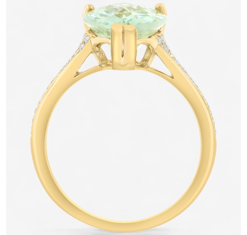 Image 747528_ALTMORE1.jpg, Product 747-528 / Price $1,699.99, EFFY 14K Yellow Gold Pear Shape Green Amethyst and Diamond Ring from Effy Jewellery on TSC.ca's Jewellery department