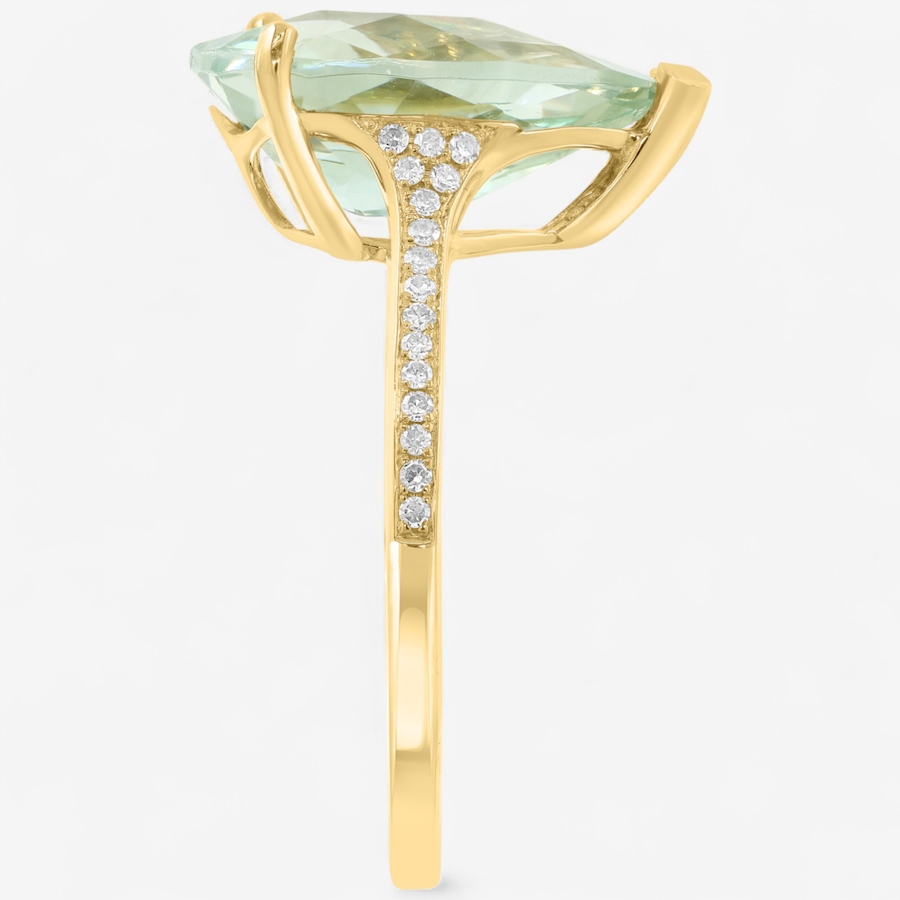 Image 747528_ALTMORE2.jpg, Product 747-528 / Price $1,699.99, EFFY 14K Yellow Gold Pear Shape Green Amethyst and Diamond Ring from Effy Jewellery on TSC.ca's Jewellery department