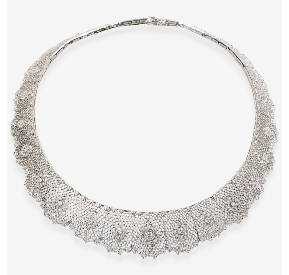 Image 747611.jpg, Product 747-611 / Price $22,888.00, Estate Originals 18K White Gold Filigree Choker with 5.87 Carats of Diamonds from Estate Originals on TSC.ca's Jewellery department