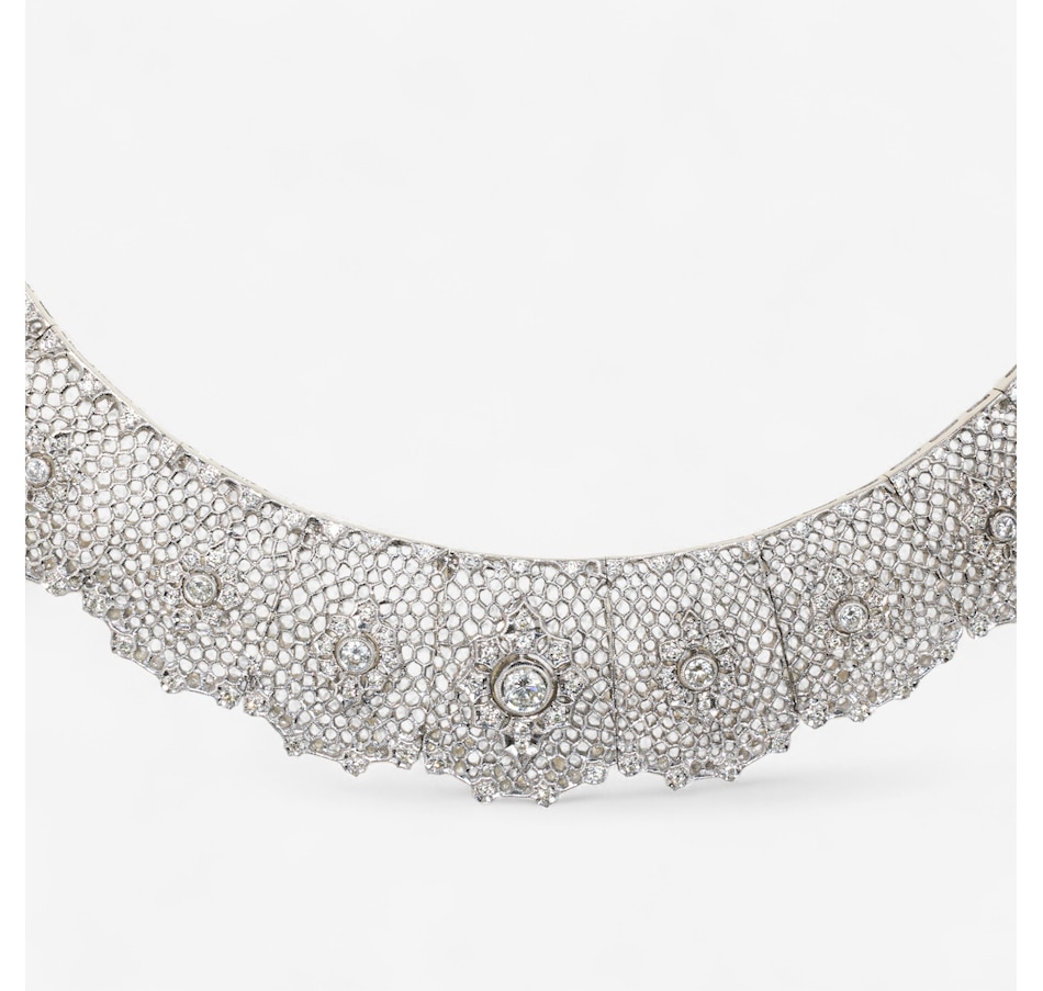 Image 747611_ALTMORE1.jpg, Product 747-611 / Price $22,888.00, Estate Originals 18K White Gold Filigree Choker with 5.87 Carats of Diamonds from Estate Originals on TSC.ca's Jewellery department