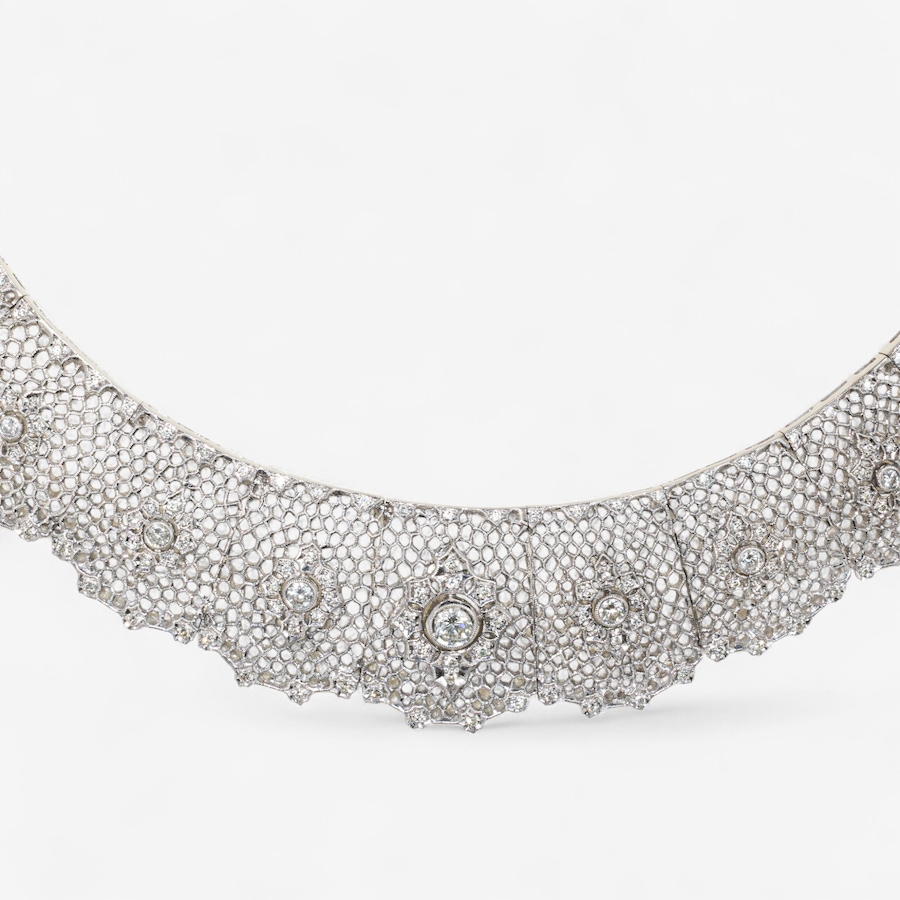 Image 747611_ALTMORE1.jpg, Product 747-611 / Price $24,995.00, Estate Originals 18K White Gold Filigree Choker with 5.87 Carats of Diamonds from Estate Originals on TSC.ca's Jewellery department