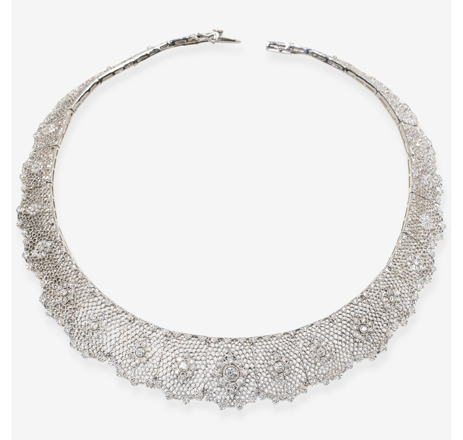 Image 747611_ALTMORE2.jpg, Product 747-611 / Price $22,888.00, Estate Originals 18K White Gold Filigree Choker with 5.87 Carats of Diamonds from Estate Originals on TSC.ca's Jewellery department