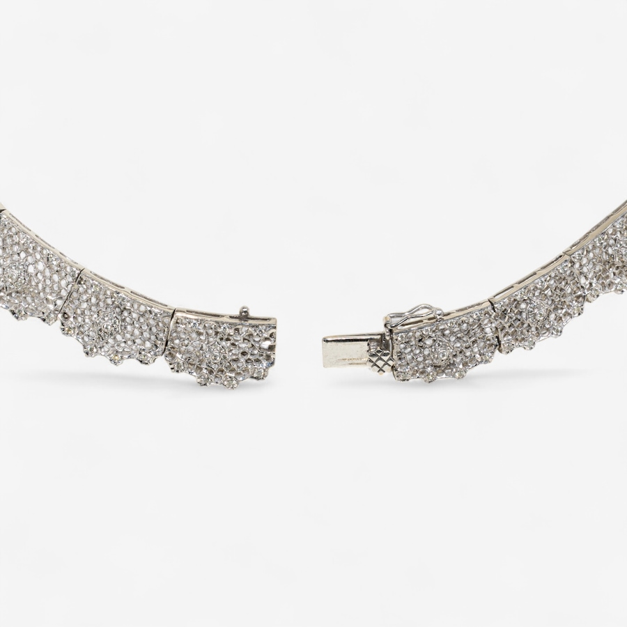 Image 747611_ALTMORE3.jpg, Product 747-611 / Price $24,995.00, Estate Originals 18K White Gold Filigree Choker with 5.87 Carats of Diamonds from Estate Originals on TSC.ca's Jewellery department