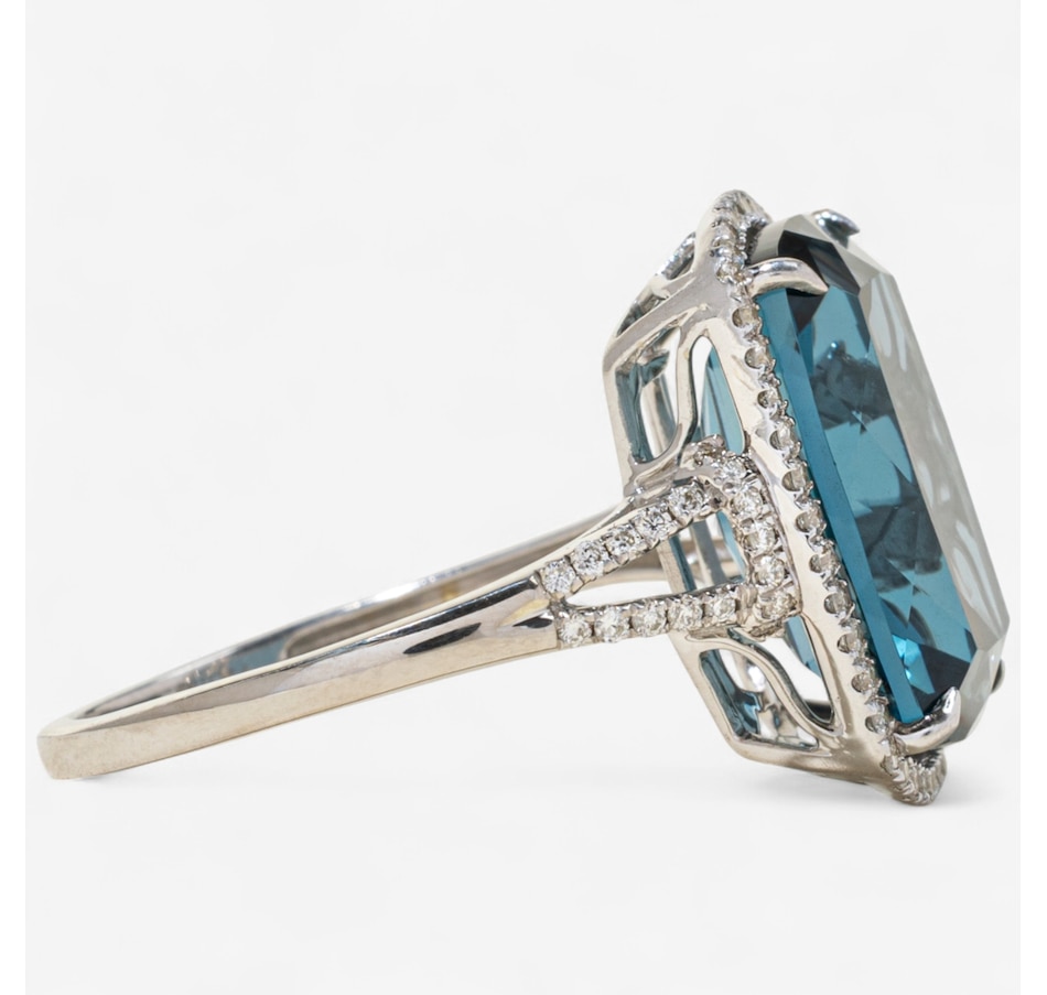 Image 747618_ALTMORE2.jpg, Product 747-618 / Price $2,495.00, Estate Originals 14K White Gold 11.48-Carat Blue Topaz and Diamond Ring from Estate Originals on TSC.ca's Jewellery department