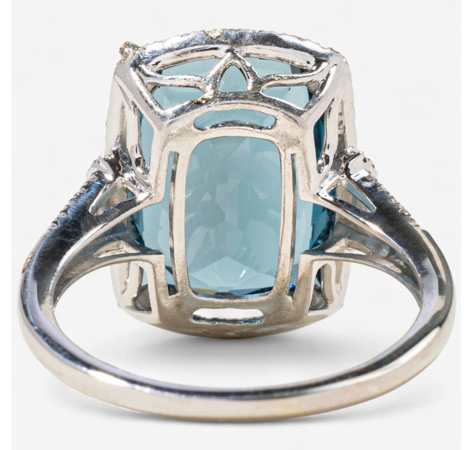 Image 747618_ALTMORE3.jpg, Product 747-618 / Price $2,495.00, Estate Originals 14K White Gold 11.48-Carat Blue Topaz and Diamond Ring from Estate Originals on TSC.ca's Jewellery department