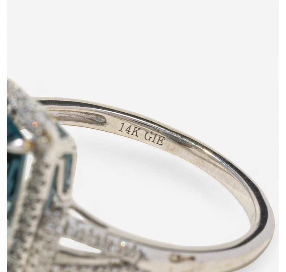 Image 747618_ALTMORE4.jpg, Product 747-618 / Price $2,495.00, Estate Originals 14K White Gold 11.48-Carat Blue Topaz and Diamond Ring from Estate Originals on TSC.ca's Jewellery department