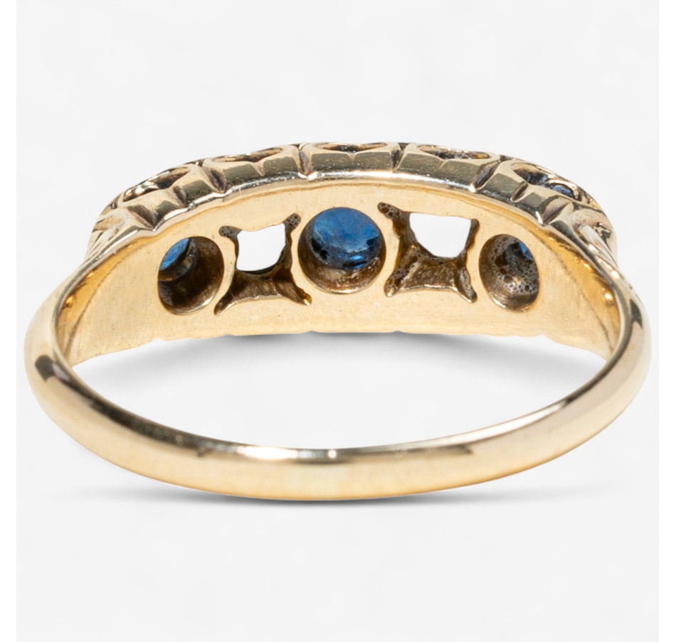 Image 747631_ALTMORE3.jpg, Product 747-631 / Price $1,095.00, Estate Originals 14K Yellow Gold Sapphire and Seed Pearl Five-Across Ring from Estate Originals on TSC.ca's Jewellery department