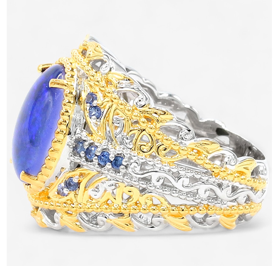 Image 747667_ALTMORE1.jpg, Product 747-667 / Price $489.99, Gems En Vogue Palladium Silver Australian Opal Triplet & Gems Ring from Gems En Vogue on TSC.ca's Jewellery department