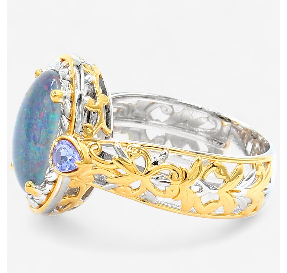 Image 747667_ALTMORE5.jpg, Product 747-667 / Price $489.99, Gems En Vogue Palladium Silver Australian Opal Triplet & Gems Ring from Gems En Vogue on TSC.ca's Jewellery department