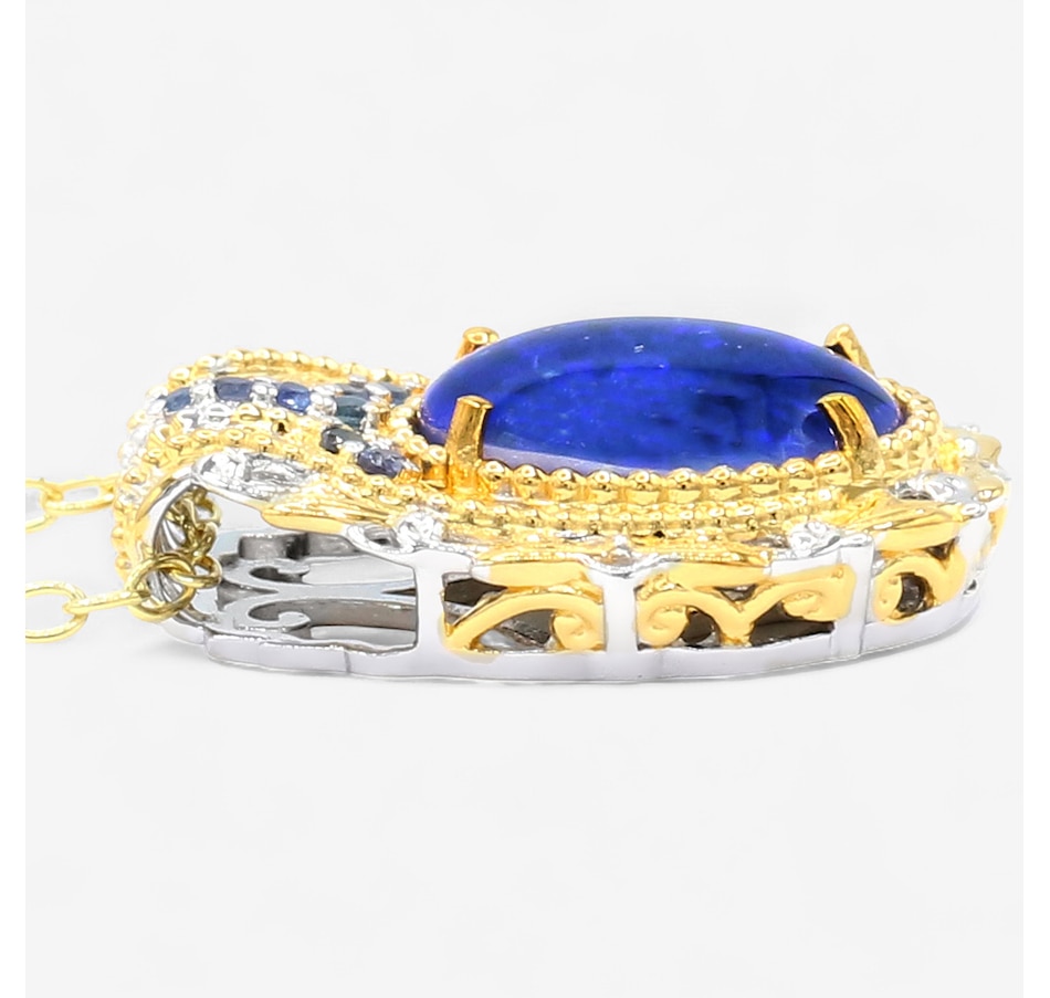 Image 747668_ALTMORE1.jpg, Product 747-668 / Price $489.99, Gems En Vogue Palladium Silver Australian Opal Triplet & Gems Pendant With Chain from Gems En Vogue on TSC.ca's Jewellery department