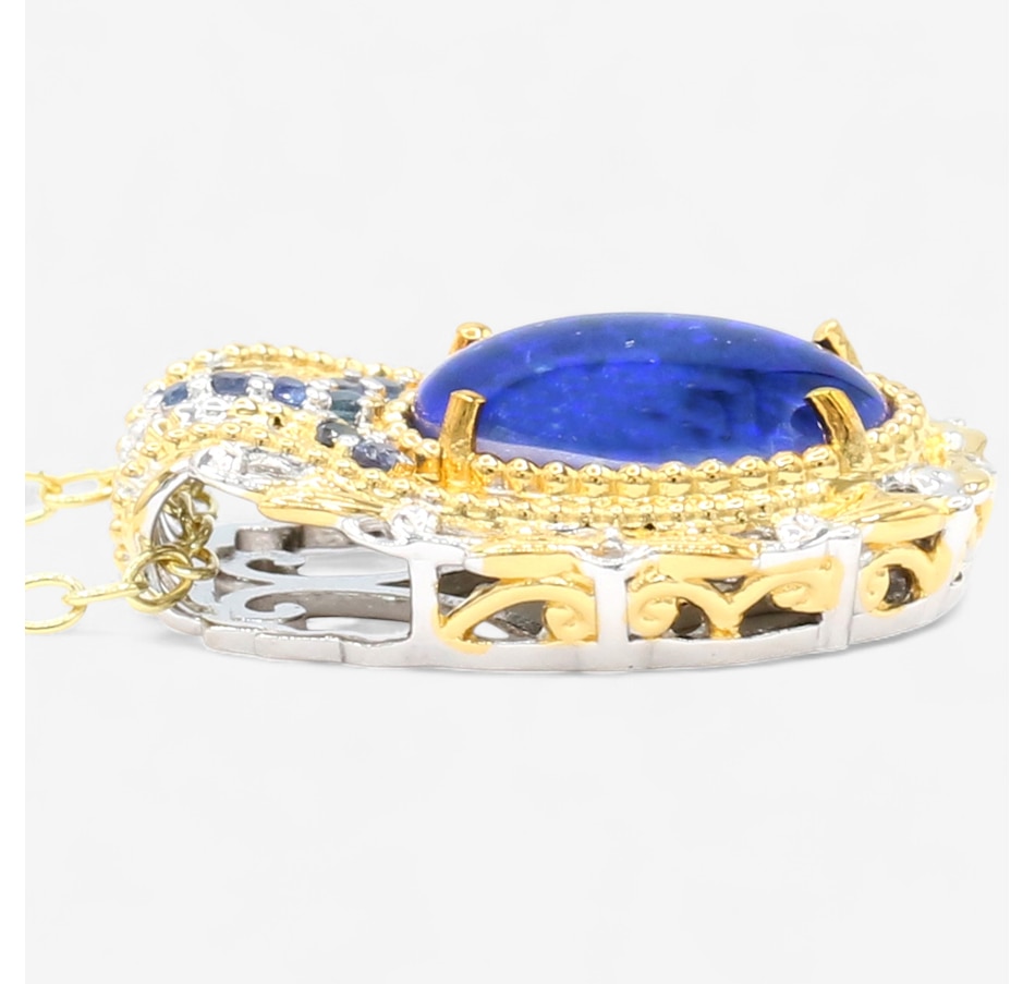 Image 747668_ALTMORE10.jpg, Product 747-668 / Price $489.99, Gems En Vogue Palladium Silver Australian Opal Triplet & Gems Pendant With Chain from Gems En Vogue on TSC.ca's Jewellery department