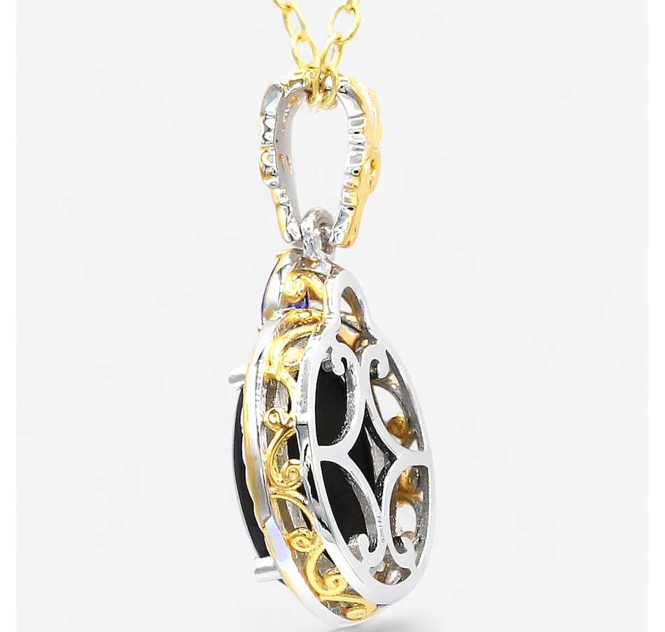 Image 747668_ALTMORE7.jpg, Product 747-668 / Price $489.99, Gems En Vogue Palladium Silver Australian Opal Triplet & Gems Pendant With Chain from Gems En Vogue on TSC.ca's Jewellery department