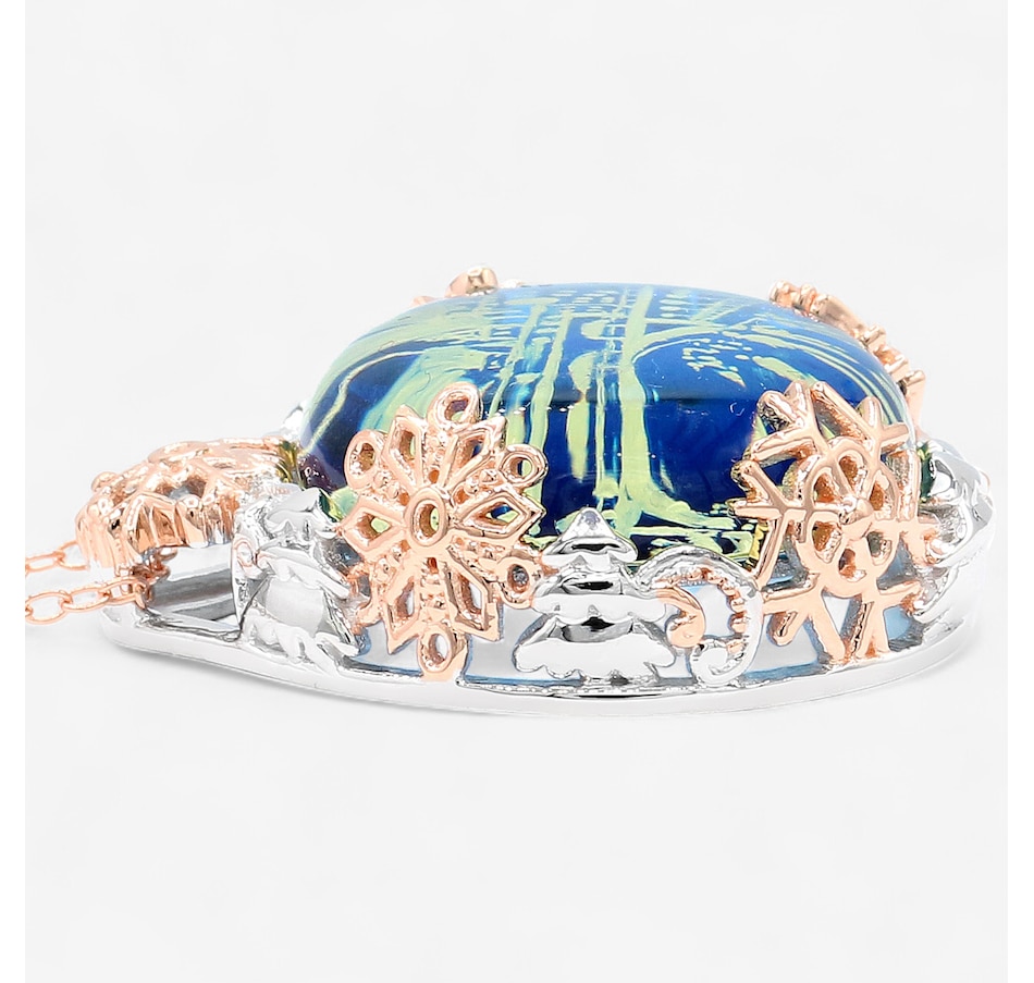 Image 747669_ALTMORE3.jpg, Product 747-669 / Price $469.99, Gems En Vogue Palladium Silver Carved Amber Pendant With Chain from Gems En Vogue on TSC.ca's Jewellery department