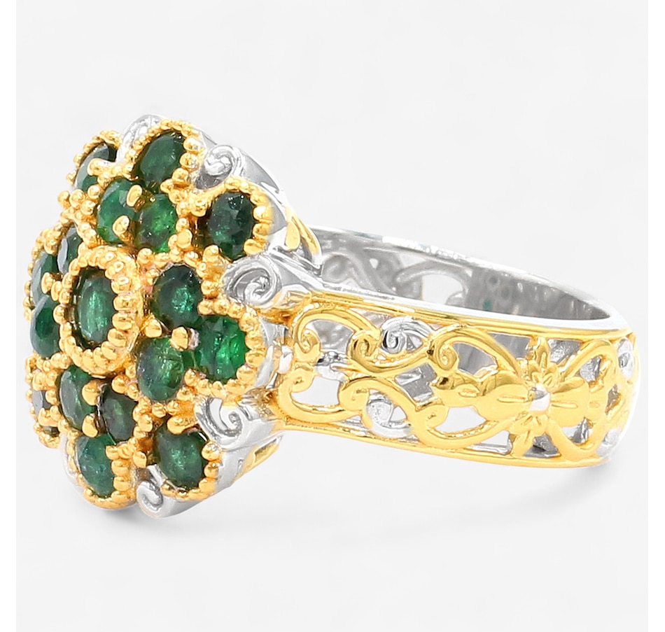 Image 747673_ALTMORE2.jpg, Product 747-673 / Price $469.99, Gems En Vogue Palladium Silver Grizzly Emerald Cluster Ring from Gems En Vogue on TSC.ca's Jewellery department