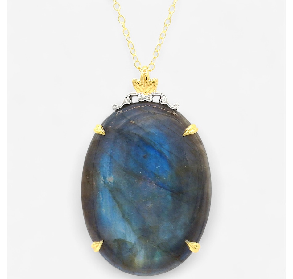 Image 747683.jpg, Product 747-683 / Price $164.99, Palladium Silver Labradorite Pendant With Chain from Gems En Vogue on TSC.ca's Jewellery department