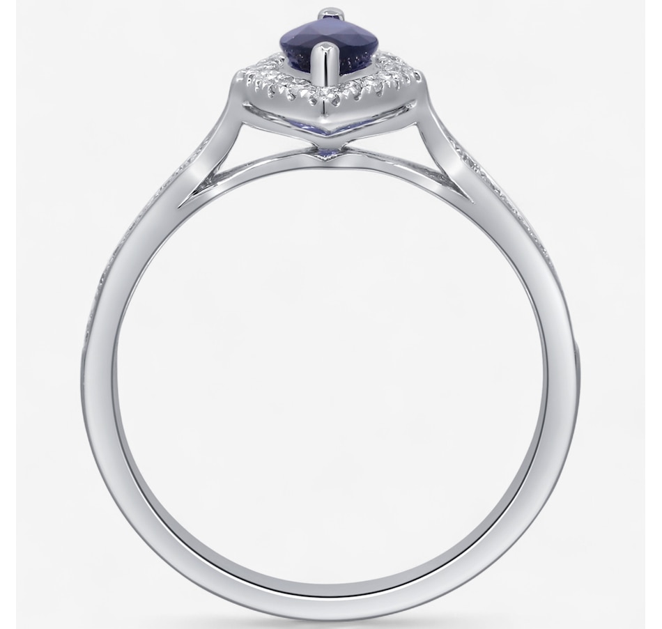 Image 747709_ALTMORE2.jpg, Product 747-709 / Price $1,399.99, 14K White Gold Marquise Blue Sapphire and Diamond Halo Ring from The Vault on TSC.ca's Jewellery department