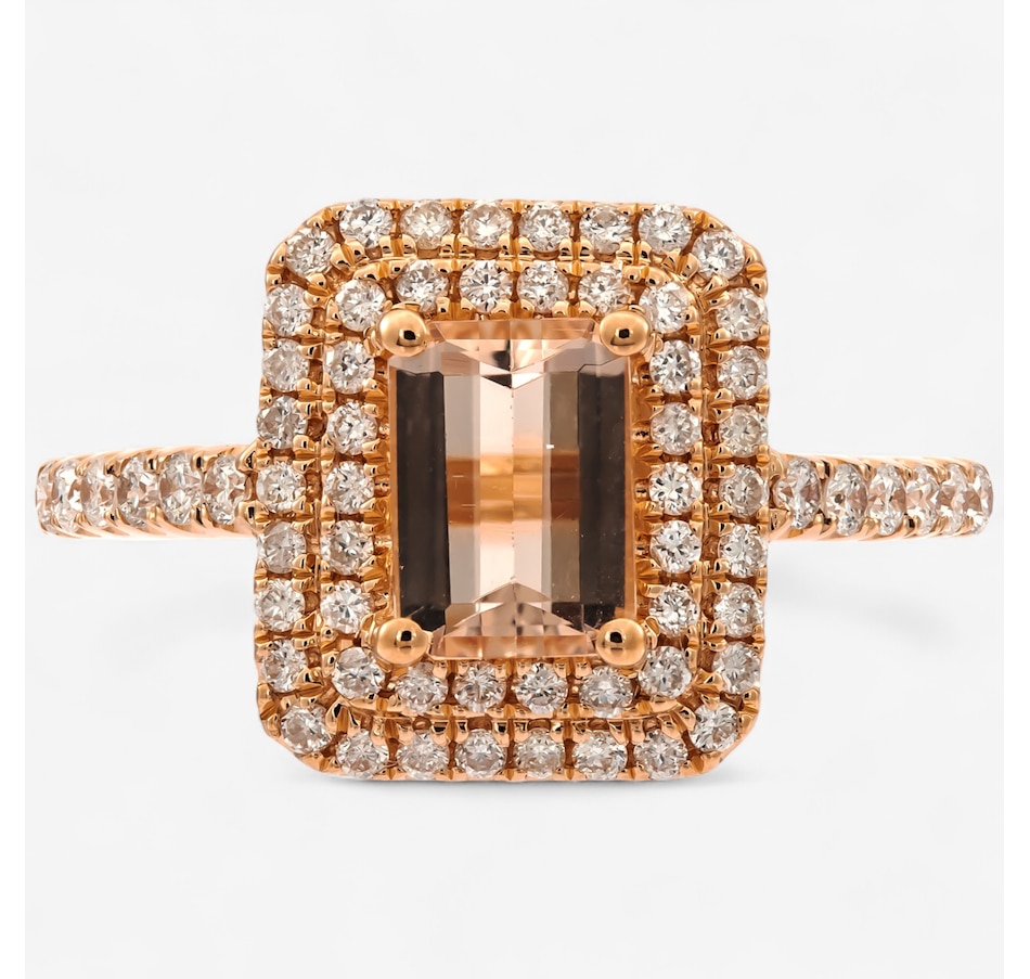 Image 747712.jpg, Product 747-712 / Price $1,699.99, 14K Rose Gold Morganite and Diamond Ring from The Vault on TSC.ca's Jewellery department