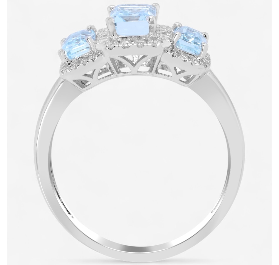 Image 747713_ALTMORE2.jpg, Product 747-713 / Price $899.99, 10K White Gold Aquamarine and Diamond Trinity Ring from The Vault on TSC.ca's Jewellery department