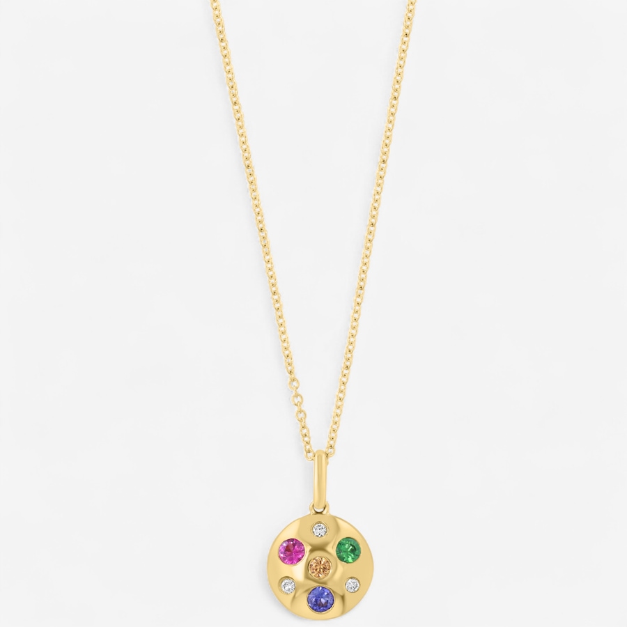 Image 747723.jpg, Product 747-723 / Price $1,599.99, EFFY 14K Yellow Gold Multi Gemstone and Diamond Pendant with Chain from Effy Jewellery on TSC.ca's Jewellery department