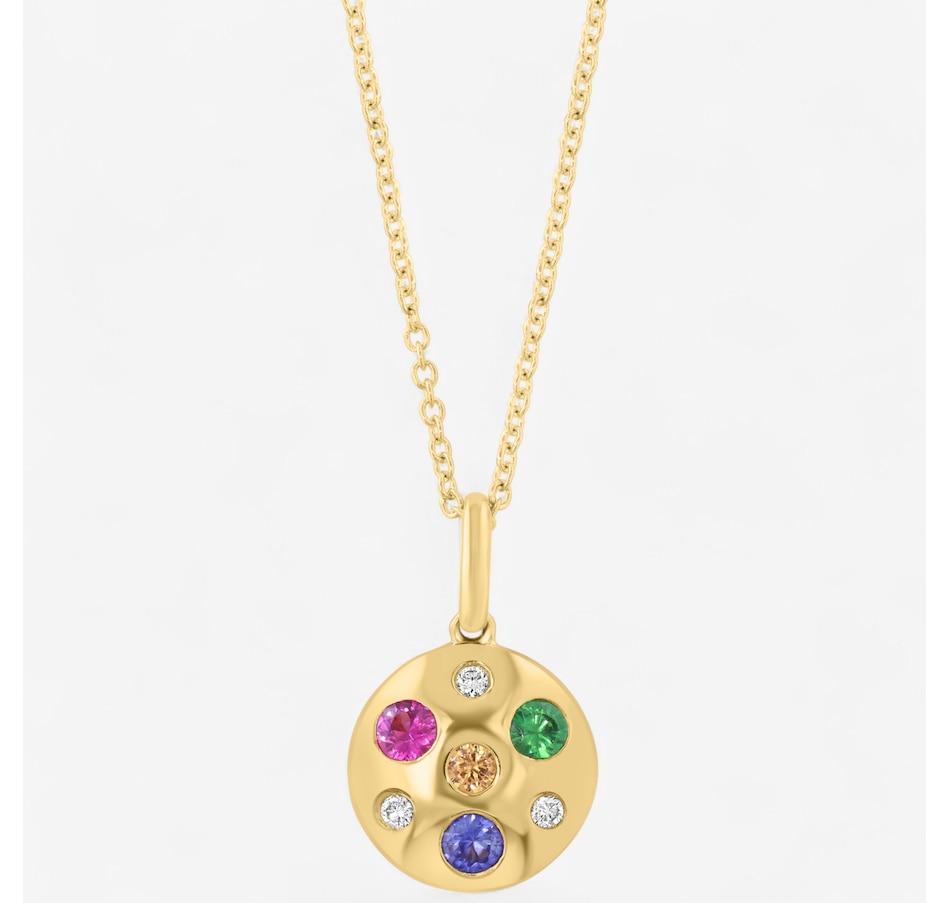 Image 747723_ALTMORE1.jpg, Product 747-723 / Price $1,399.99, EFFY 14K Yellow Gold Multi Gemstone and Diamond Pendant with Chain from Effy Jewellery on TSC.ca's Jewellery department