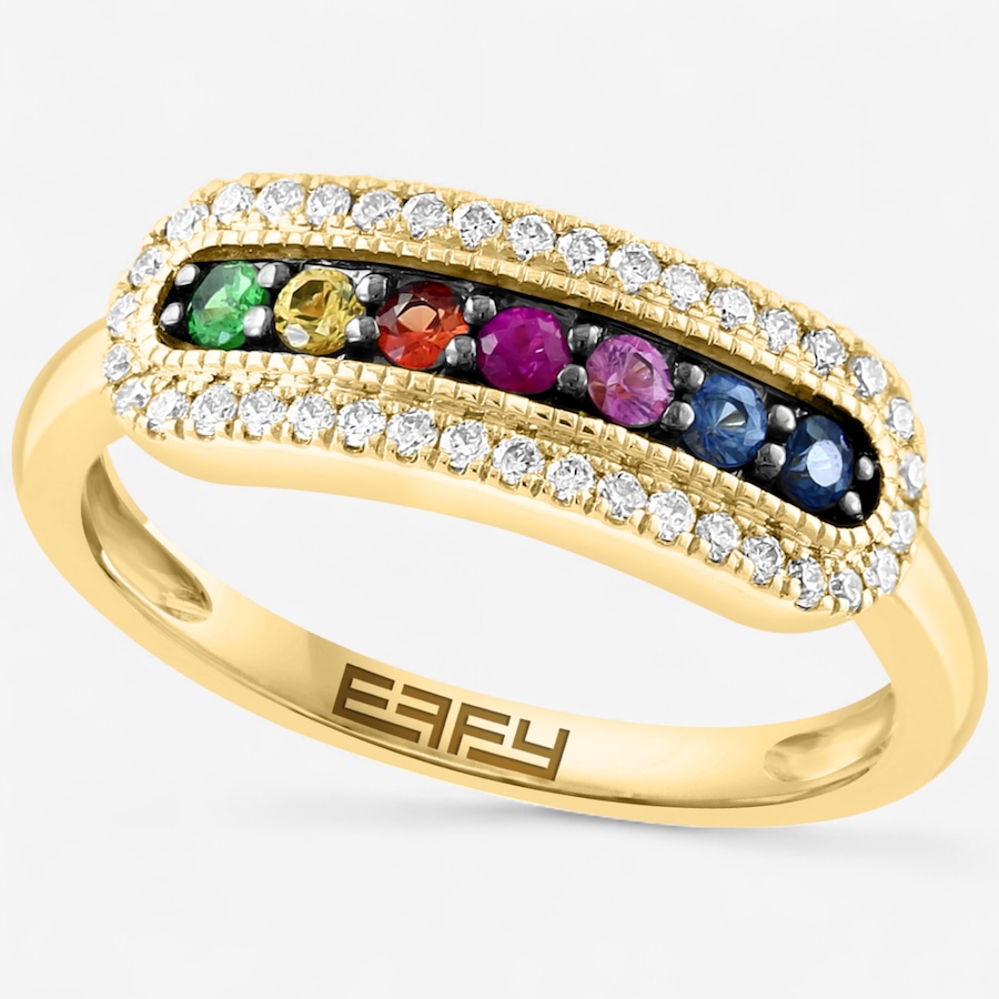 Image 747724.jpg, Product 747-724 / Price $1,699.99, EFFY 14K Yellow Gold Channel Set Multi Gemstone Ring from Effy Jewellery on TSC.ca's Jewellery department