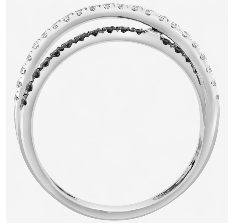 Image 747727_ALTMORE2.jpg, Product 747-727 / Price $1,749.99, EFFY 14K White Gold Black and White Diamond Crossover Ring from Effy Jewellery on TSC.ca's Jewellery department