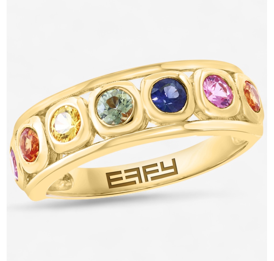 Image 747734.jpg, Product 747-734 / Price $1,999.99, EFFY 14K Yellow Gold Bezel Set Multi Sapphire Ring from Effy Jewellery on TSC.ca's Jewellery department