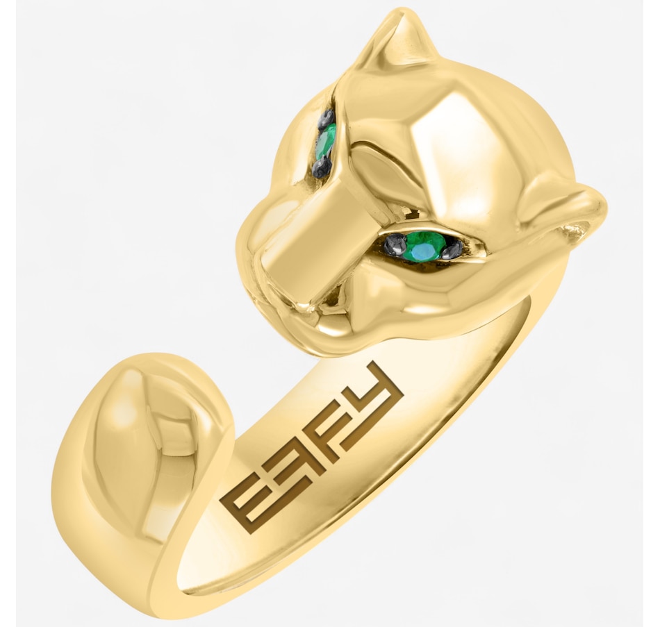 Image 747755.jpg, Product 747-755 / Price $3,899.99, EFFY 14K Yellow Gold Emerald Panther Ring from Effy Jewellery on TSC.ca's Jewellery department