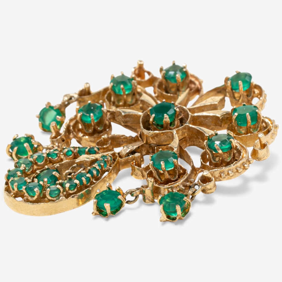 Image 747851_ALTMORE2.jpg, Product 747-851 / Price $4,395.00, Estate Originals 14K Yellow Gold Green Chalcedony Brooch from Estate Originals on TSC.ca's Jewellery department