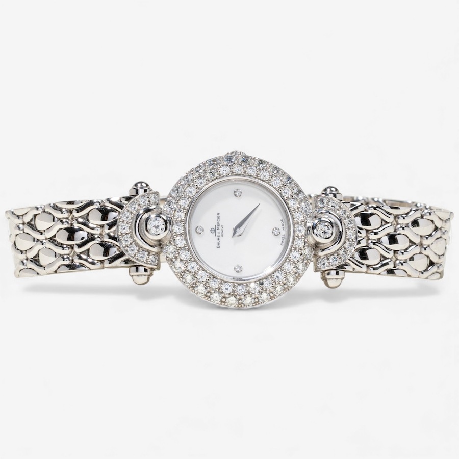 Image 747866.jpg, Product 747-866 / Price $14,888.00, Estate Originals 18K White Gold Baume and Mercier Watch with Mother-of-Pearl Dial and Diamonds from Estate Originals on TSC.ca's Jewellery department