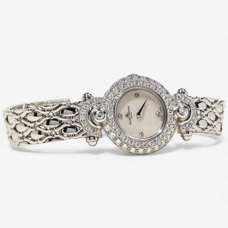 Image 747866_ALTMORE1.jpg, Product 747-866 / Price $14,888.00, Estate Originals 18K White Gold Baume and Mercier Watch with Mother-of-Pearl Dial and Diamonds from Estate Originals on TSC.ca's Jewellery department