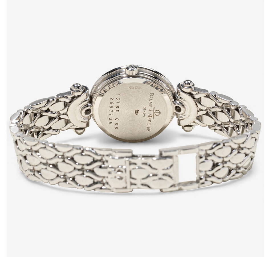 Image 747866_ALTMORE3.jpg, Product 747-866 / Price $12,995.00, Estate Originals 18K White Gold Baume and Mercier Watch with Mother-of-Pearl Dial and Diamonds from Estate Originals on TSC.ca's Jewellery department