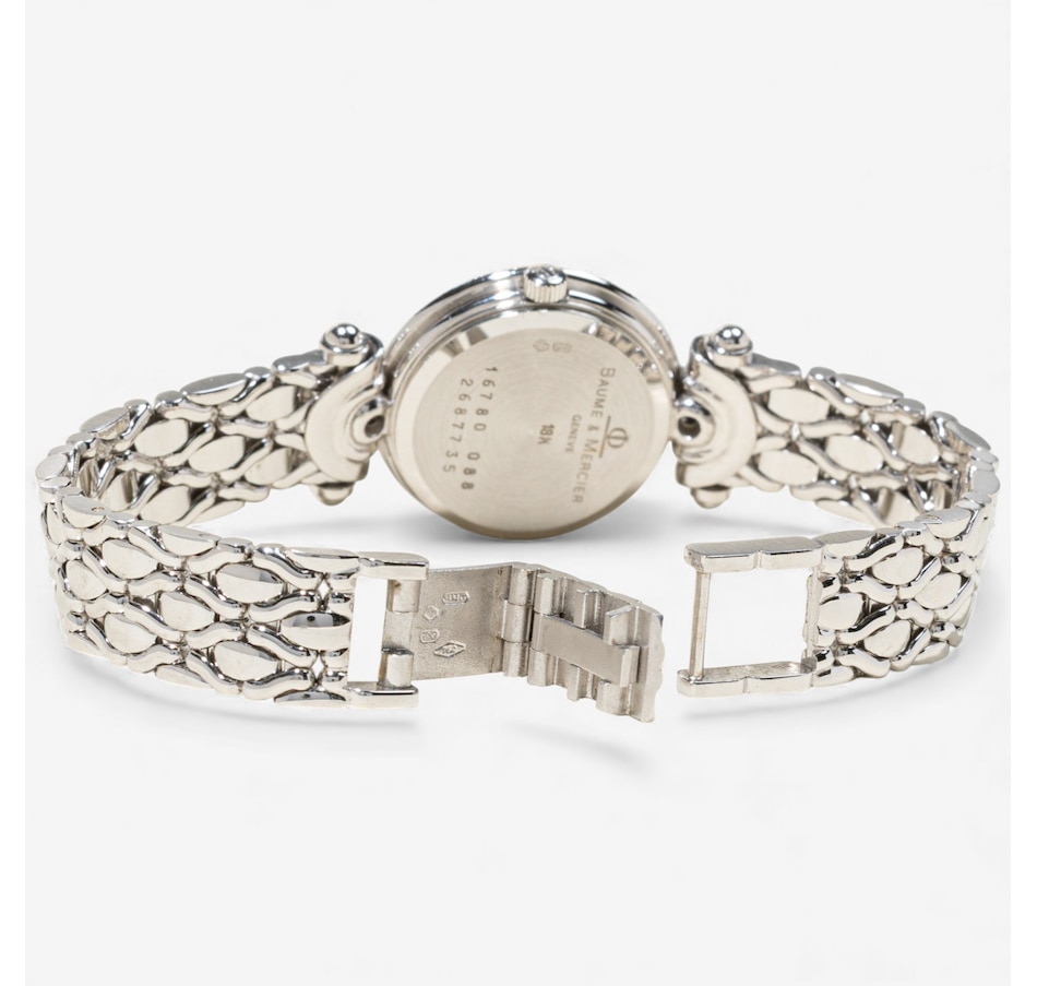 Image 747866_ALTMORE4.jpg, Product 747-866 / Price $12,995.00, Estate Originals 18K White Gold Baume and Mercier Watch with Mother-of-Pearl Dial and Diamonds from Estate Originals on TSC.ca's Jewellery department